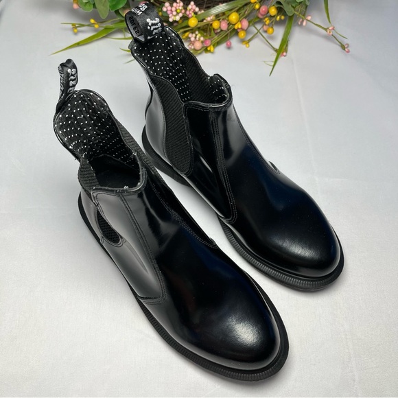 DR. MARTENS Flora Polished Smooth Chelsea Boot Size 7 - Picture 3 of 14